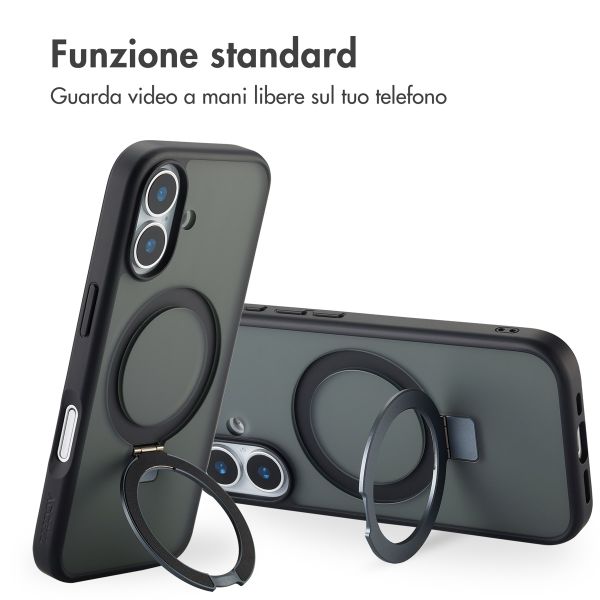 Accezz Cover con anello e supporto con MagSafe Apple iPhone 17 - Nero