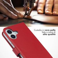 Selencia Cover a libro in vera pelle Apple iPhone 17 - Rosso