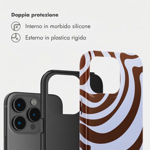 Selencia Cover Posteriore Vivid Apple iPhone 15 Pro - Dream Swirl Chocolate