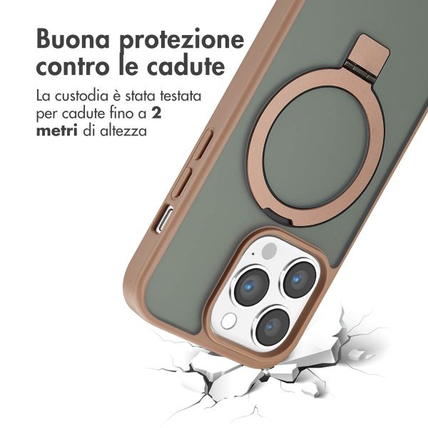 Accezz Cover con anello e supporto con MagSafe Apple iPhone 14 Pro Max - Marrone