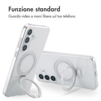 Accezz Cover con anello e supporto con MagSafe Samsung Galaxy S25 Plus - Trasparente