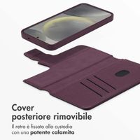 Accezz Cover in pelle 2 in 1 con MagSafe Samsung Galaxy S25 - Heath Purple