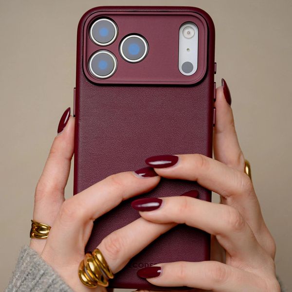 Decoded Cover Posteriore in Pelle MagSafe Apple iPhone 17 Pro Max - Burgundy