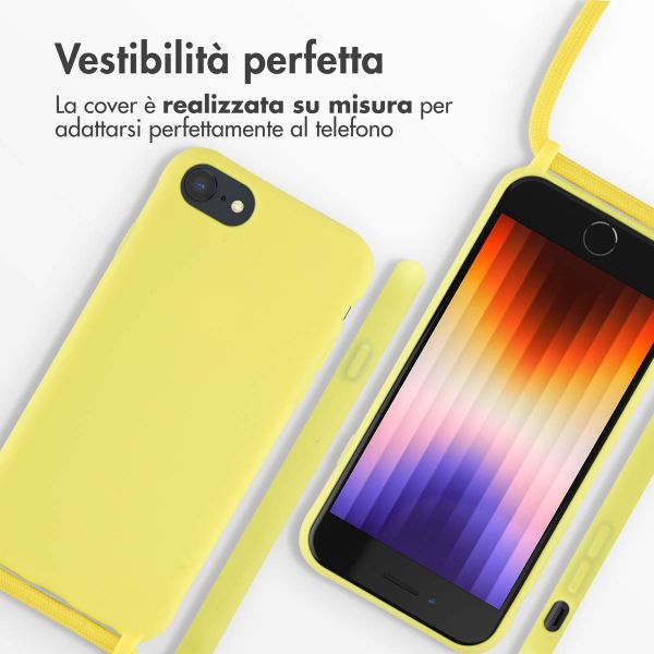 imoshion Cover in Silicone con Cordino Apple iPhone SE (2022 / 2020) / 8 / 7 - Giallo