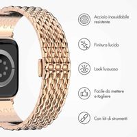 Selencia Cinturino Drago in acciaio Apple Watch | 44/45/46/49 mm - Oro rosa