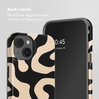 Selencia Cover posteriore Vivid con MagSafe Apple iPhone 14 - Art Wave Black