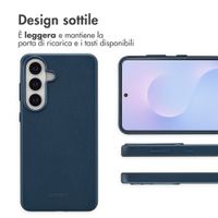Accezz Cover in Pelle con MagSafe Samsung Galaxy S26 Plus - Nightfall Blue