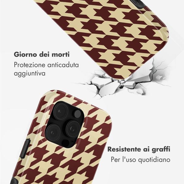Selencia Cover posteriore Vivid con MagSafe Apple iPhone 16 Pro - Pied-de-Poule