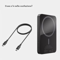 Selencia Vivid Powerbank 5.000 mAh - MagSafe e Qi - Nero / Happy Dots Burgundy