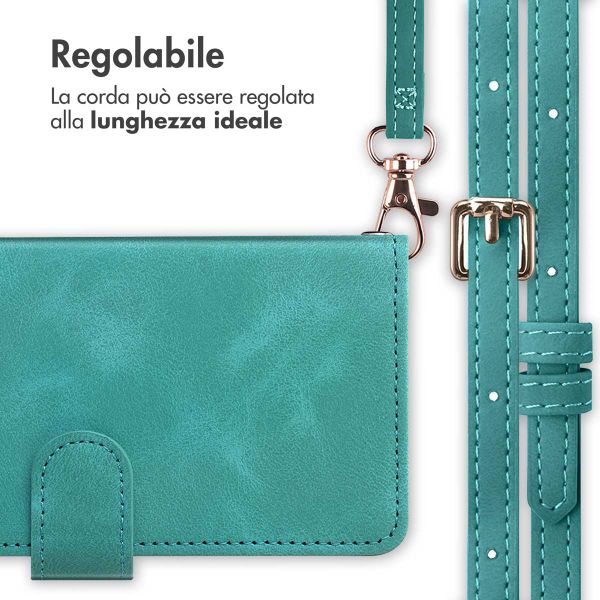 imoshion Cover a libro con Cordino Apple iPhone SE (2022 / 2020) / 8 / 7 - Turchese