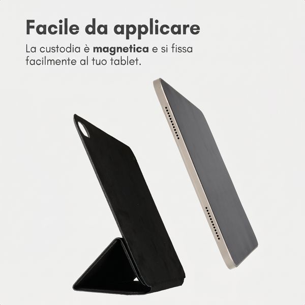 Accezz Cover a libro trifold in pelle Apple iPad 11 (2025) 11 pollici A16 / iPad 10 (2022) 10.9 pollici - Nero