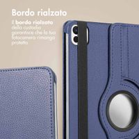 imoshion Cover Girevole a 360° Apple iPad 11 (2025) 11 pollici A16 / iPad 10 (2022) 10.9 pollici - Blu scuro