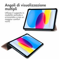 imoshion Cover a libro Trifold Apple iPad 11 (2025) 11 pollici A16 / iPad 10 (2022) 10.9 pollici - Oro rosa
