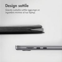 Accezz Cover in pelle per Apple MacBook 13 pollici - Laptopsleeve - Nera