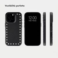 Selencia Cover posteriore Studs con MagSafe Apple iPhone 16 Pro - Velvet Black