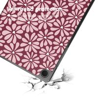 imoshion Cover Trifold Design Samsung Galaxy Tab A11 Plus / A9 Plus - Bloom Love Blush