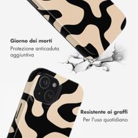 Selencia Cover posteriore Vivid con MagSafe Apple iPhone 15 - Art Wave Black