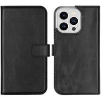 Selencia Cover a libro in vera pelle Apple iPhone 14 Pro - Nero