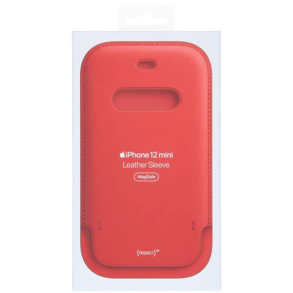 Apple Sleeve in Pelle iPhone 12 Mini - Scarlet Red