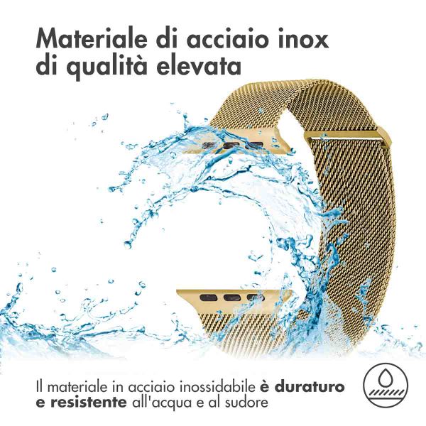 imoshion Cinturino milanese magnetico Apple Watch | 38/40/41/42 mm - Taglia M - Oro