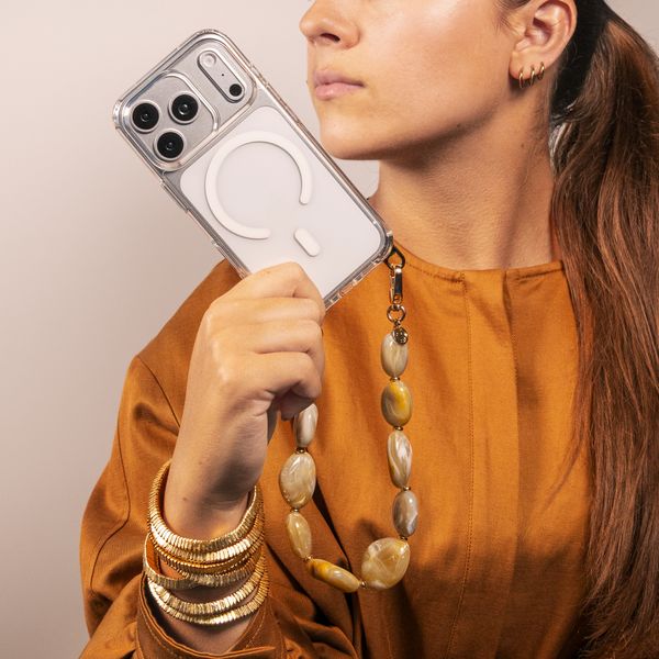 Selencia Cover posteriore Rivièra MagSafe con gancini rimovibili Apple iPhone 16 Pro - Trasparente
