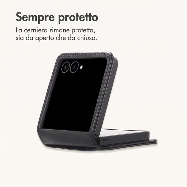 imoshion Cover a libro di Lusso Samsung Galaxy Z Flip 8 - Nero