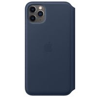 Apple Cover a libro in Pelle con Chiusura Apple iPhone 11 Pro Max - Deep Sea Blue