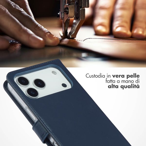 Selencia Cover a libro in vera pelle Apple iPhone 17 Pro Max - Dusty Pink