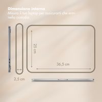 Selencia Cover per laptop in velluto a coste 15-16 pollici - Sleeve per laptop - Slate Blue