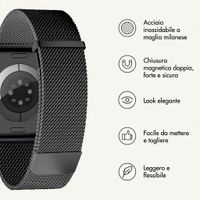 imoshion Milanees magnetisch bandje Apple Watch | 38/40/41/42 mm - Zwart