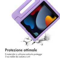 imoshion Cover Posteriore Kidsproof con Maniglia Apple iPad 9 (2021) 10.2 pollici / iPad 8 (2020) 10.2 pollici / iPad 7 (2019) 10.2 pollici - Lilla