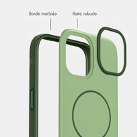 imoshion Cover posteriore Color con Thin MagSafe Ring Apple iPhone 15 - Verde scuro