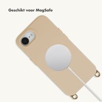 Selencia Rivièra MagSafe Backcover met afneembare haakjes Apple iPhone 17e / 16e - Milky Latte