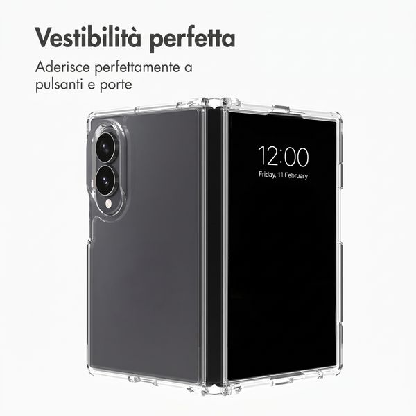 Accezz Cover Posteriore Xtreme ad Alta Protezione Samsung Galaxy Z Fold 8 - Trasparente
