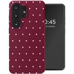 Selencia Cover Posteriore Vivid Samsung Galaxy S26 Ultra - Happy Dots Burgundy