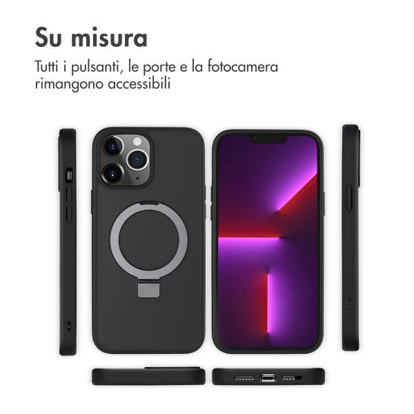 Accezz Cover con anello e supporto con MagSafe Apple iPhone 13 Pro Max - Nero