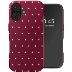 Selencia Cover Posteriore Vivid Apple iPhone 17 - Happy Dots Burgundy