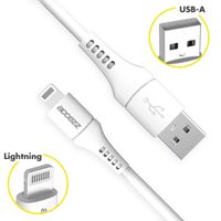 Accezz Cavo da Lightning a USB - Certificato MFI - 1 metro - Bianco