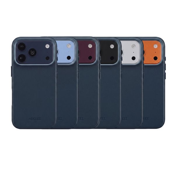 Accezz Cover in Pelle con MagSafe Apple iPhone 18 Pro Max / 17 Pro Max - Nightfall Blue