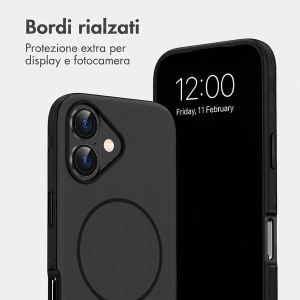 imoshion Cover posteriore Color con Thin MagSafe Ring Apple iPhone 16 - Nero