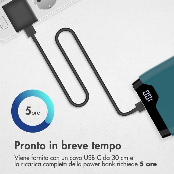 imoshion Powerbank - 20.000 mAh - Quick Charge e Power Delivery - Petrol Green