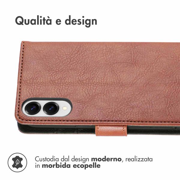 imoshion Cover a libro di Lusso Samsung Galaxy S25 Edge - Marrone