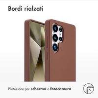 Accezz Cover in silicone liquido con MagSafe Samsung Galaxy S25 Ultra - New Tea Brown