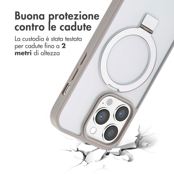 Accezz Cover con anello e supporto con MagSafe Apple iPhone 14 Pro - Grigio