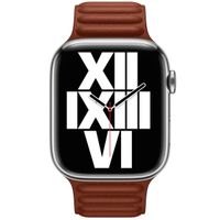 Apple Cinturino Leather Link Apple Watch | 44/45/46/49 mm - Taglia S/M - Umber