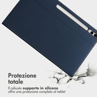Accezz Cover Tablet Classica Samsung Galaxy Tab S10 Plus / Tab S9 FE Plus / Tab S9 Plus - Blu scuro