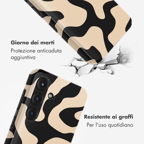 Selencia Cover posteriore Vivid con MagSafe Samsung Galaxy S25 - Art Wave Black