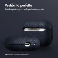 Accezz Cover in vera pelle  Apple AirPods Pro 2 - Blu scuro