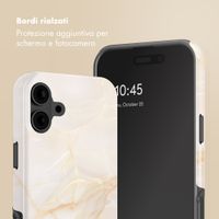 Selencia Cover Posteriore Vivid Apple iPhone 16 - Golden Beige Marble