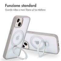 Accezz Cover con anello e supporto con MagSafe Apple iPhone 13 - Grigio